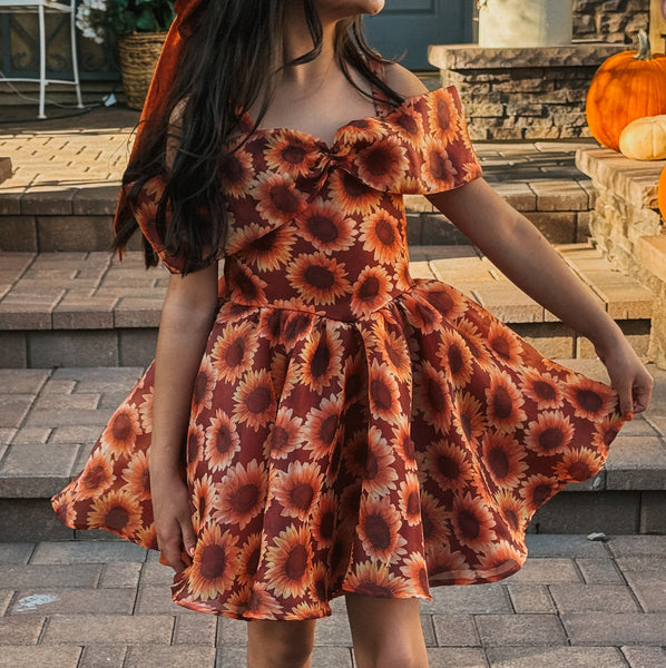 …Organza sunflower dress