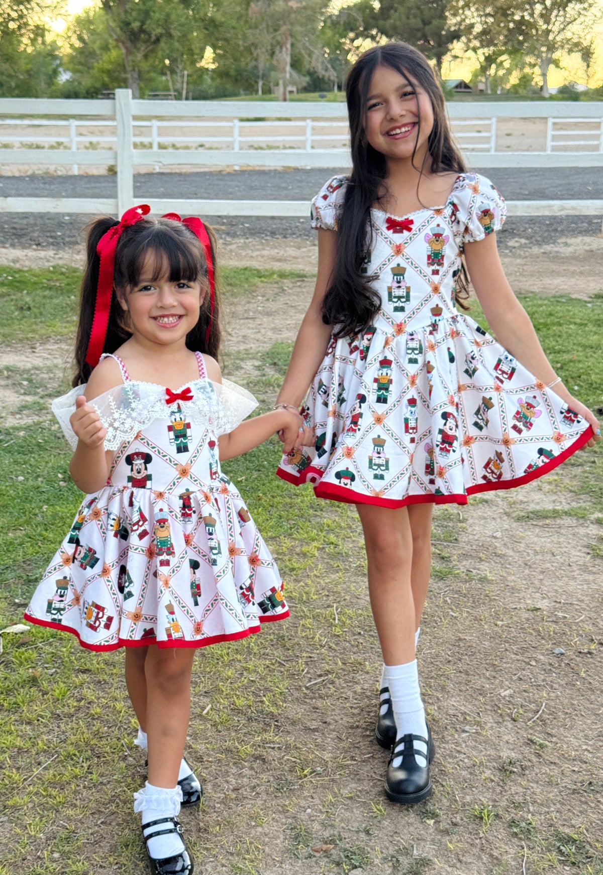 White trellis character dress