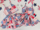 .Patriotic patchwork dress