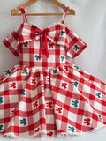 Plaid bows dress