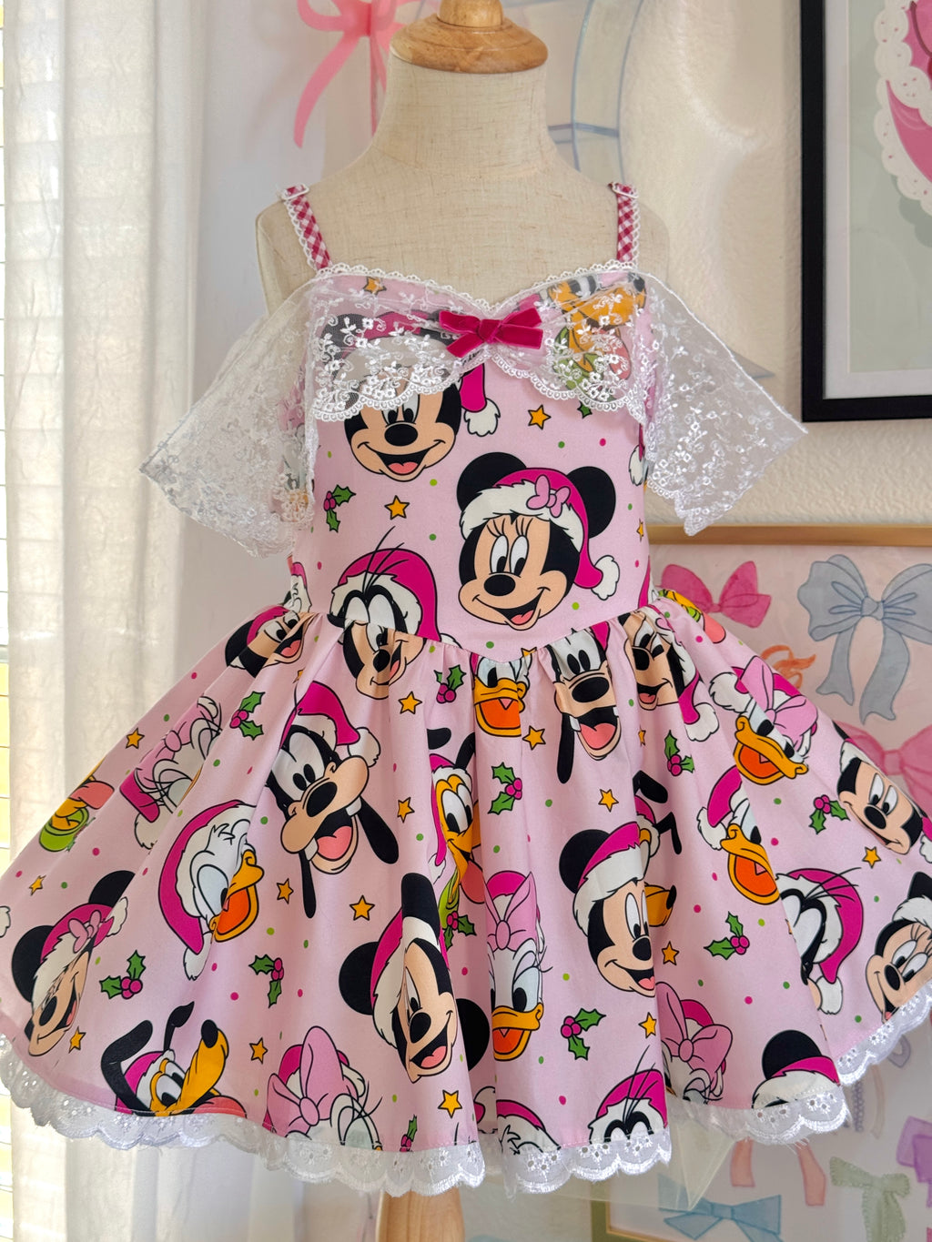 Pink characters dress