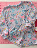 .Blue cat lounge set