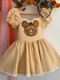 Mustard gingham dress