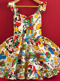 Bright mouse flutter sleeve dress