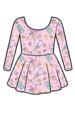 ..Bright pink K-pop knit dress