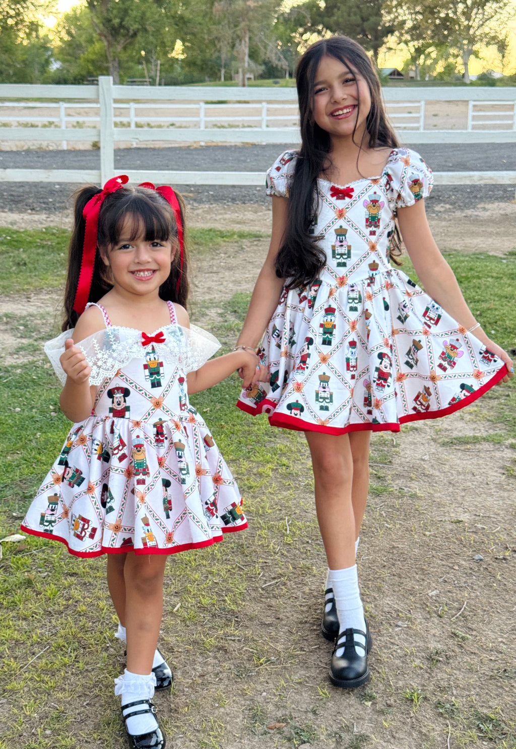 White trellis character dress