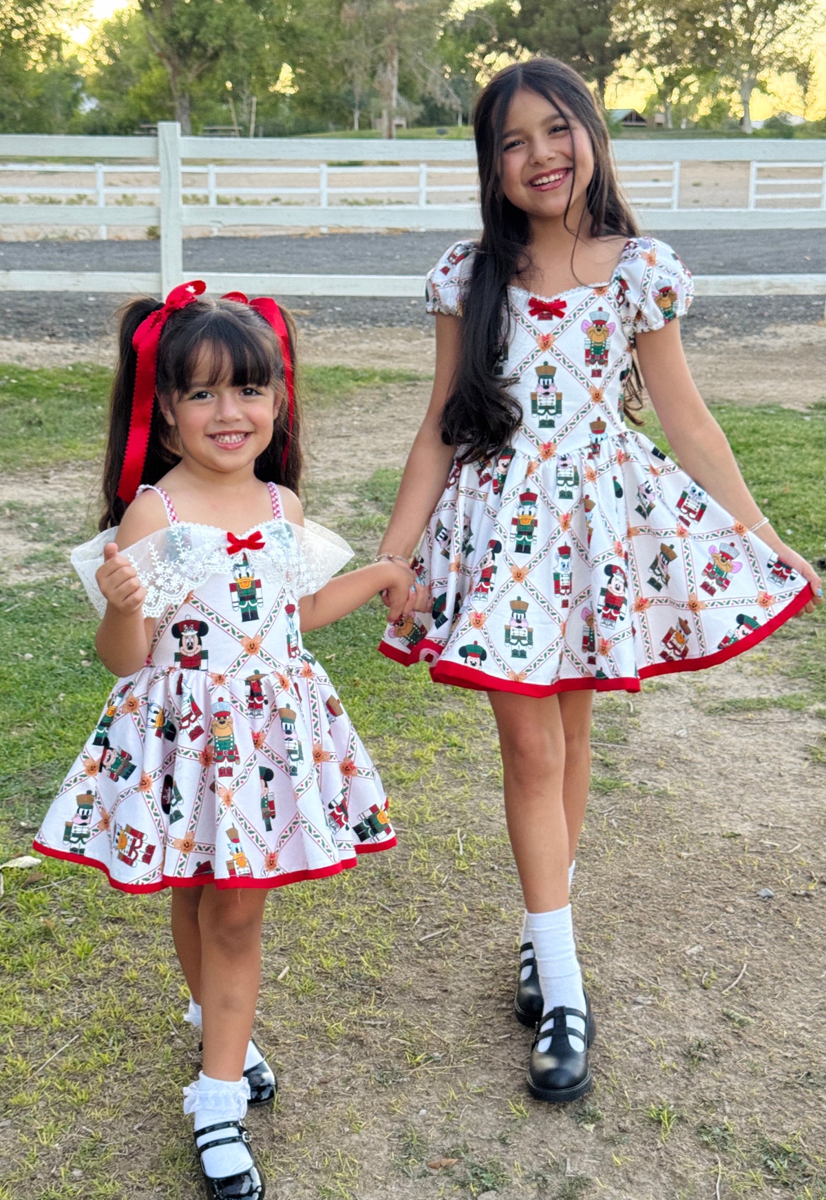 White trellis character dress