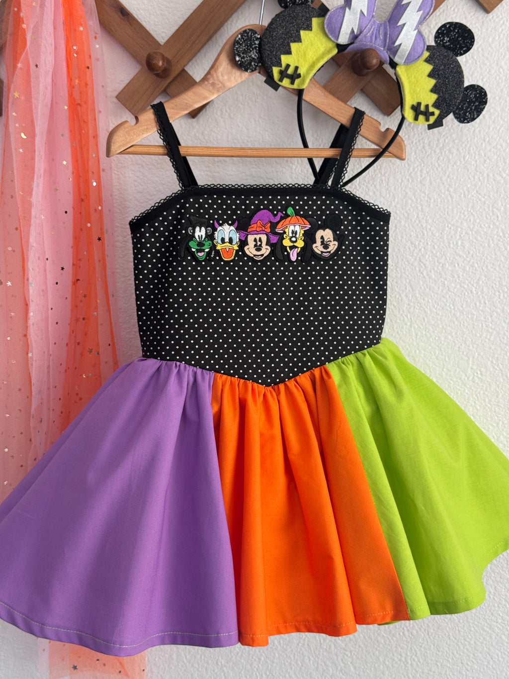 Color block neon dress