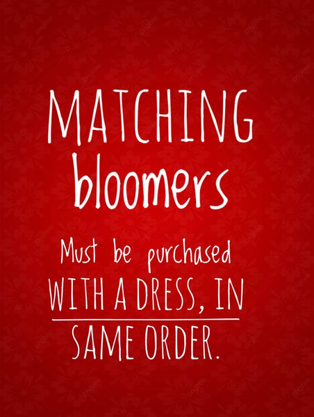 Matching bloomers.