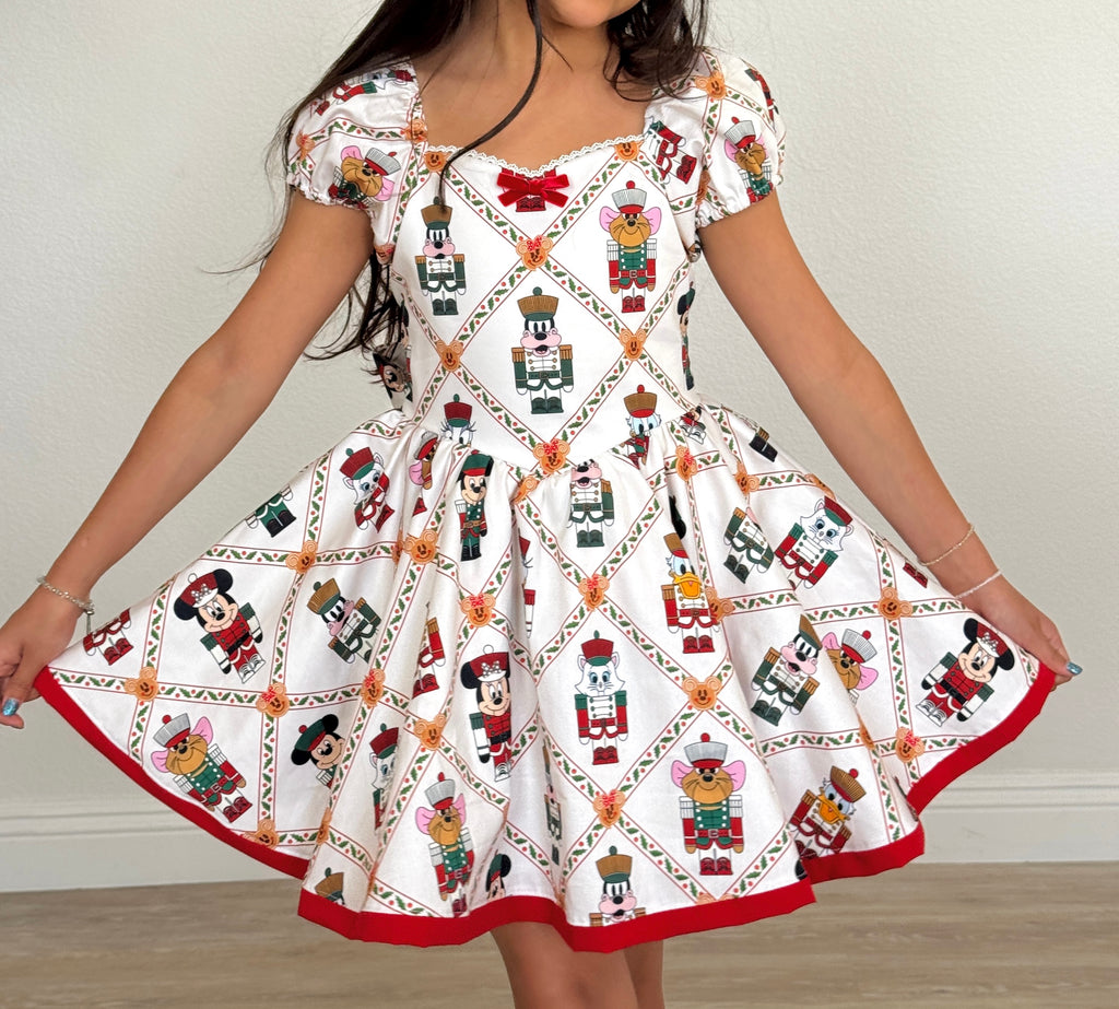 White trellis character dress