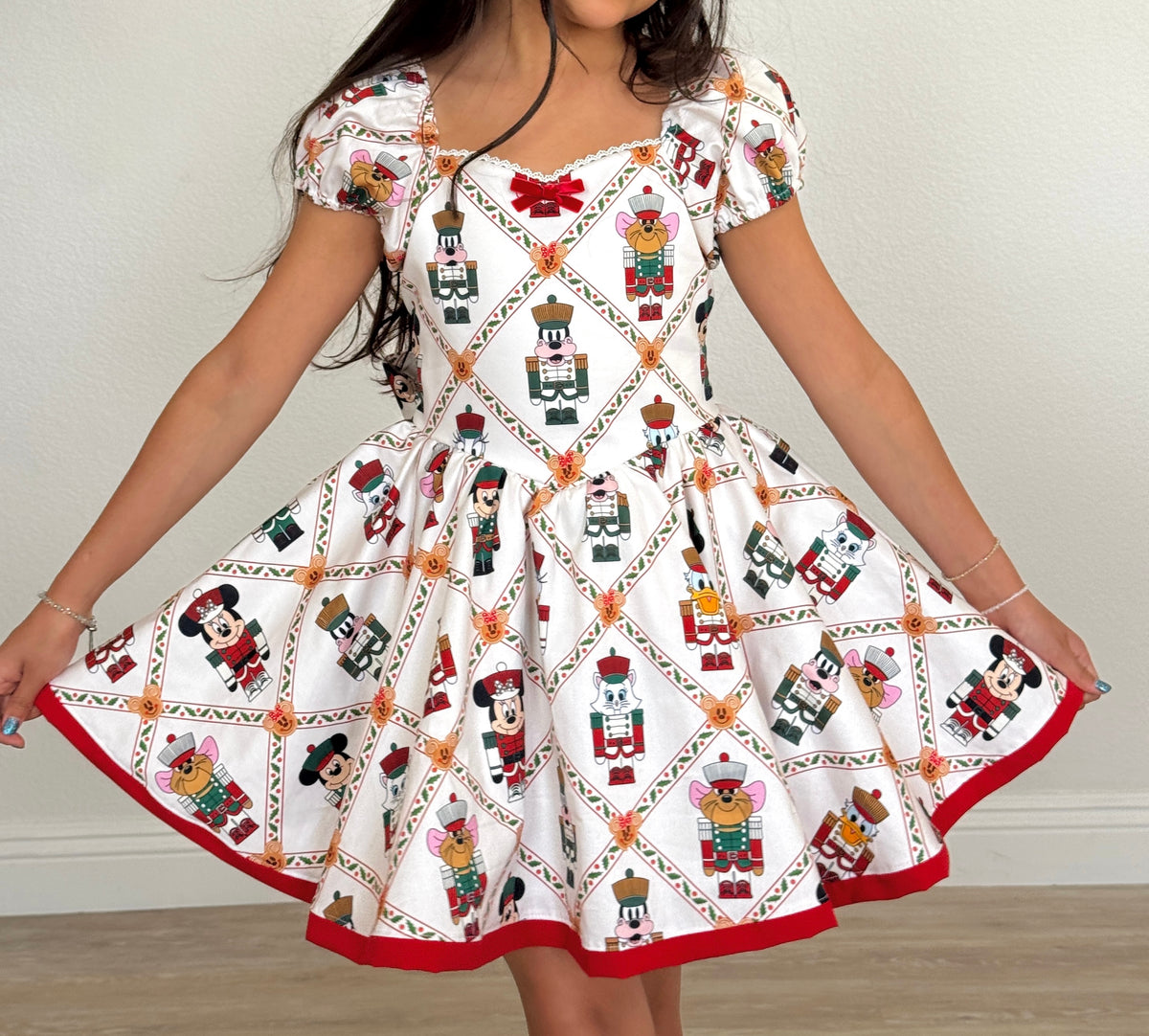 White trellis character dress