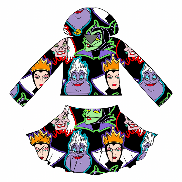 Neon villains hoodie set