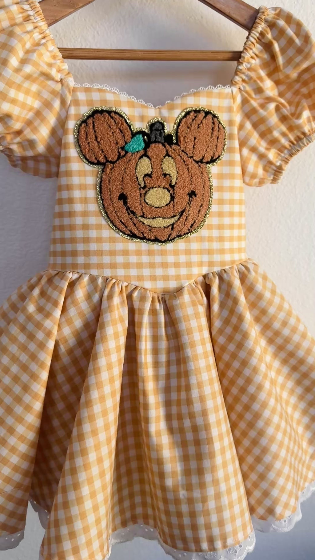 Mustard gingham dress