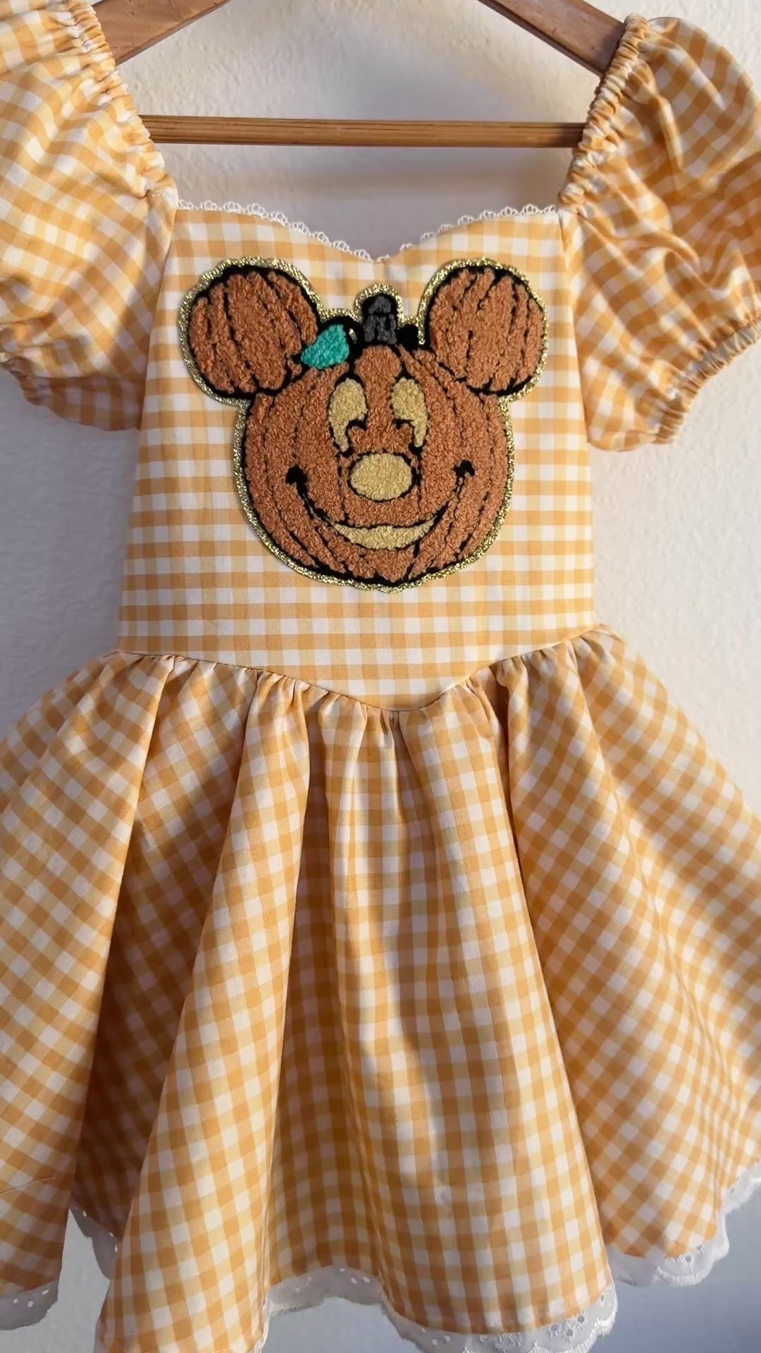 Mustard gingham dress